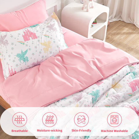 Sonive 5-7 Pieces Comforter Sets for Girls, Hotel Collection for All Season