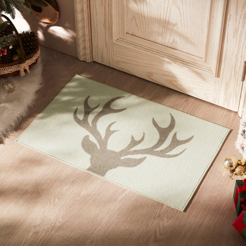 Sonive Fußmatte Außen Innen 50 x 80 cm, Fußabtreter mit Weihnachtsfeier Muster rutschfeste Schmutzfangmatte Türmatte waschbar Fußabtreter Eingangsteppich für Hund, Eingang, Haustür & Flur