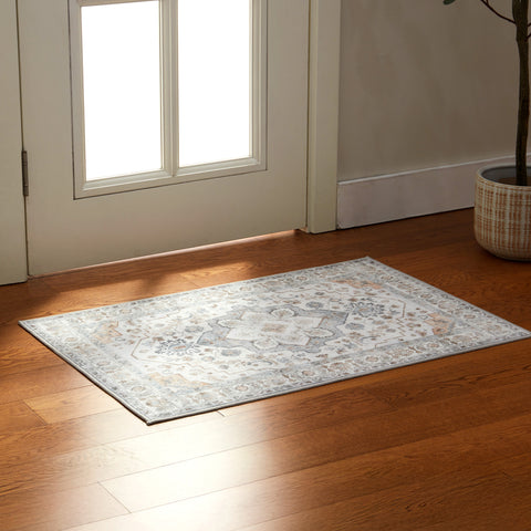 Sonive  Area Rug Carpet for Entryway, Machine Washable Water Resistant Low Pile Non Slip Door Mat, Soft Accent Carpet for Kitchen, Bathroom, Pet-Friendly Rug