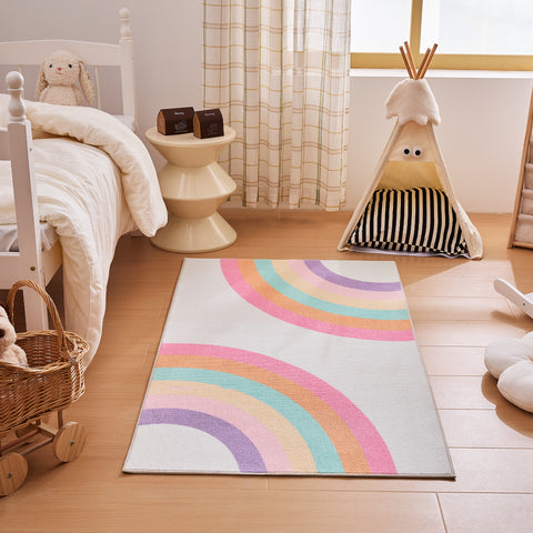 R2 Sonive Teppich Kinderteppich Junge Mädchen rutschfeste Krabbelmatte für Wohnzimmer, Schlafzimmer, Kinderzimmer