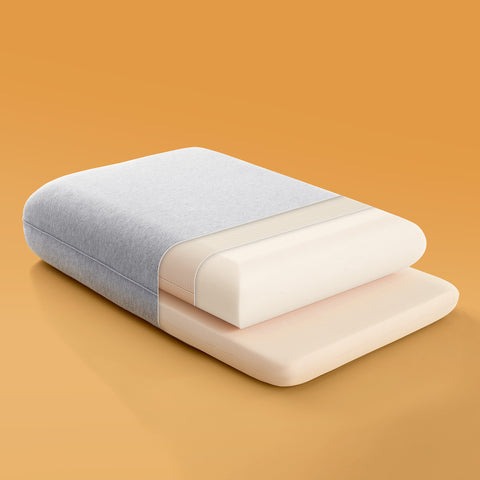 Sonive Memory Foam Pillow, Orthopaedic Cervical Pillow for Stomach, Back and Side Sleeper, Cooling Bed Pillow Grey