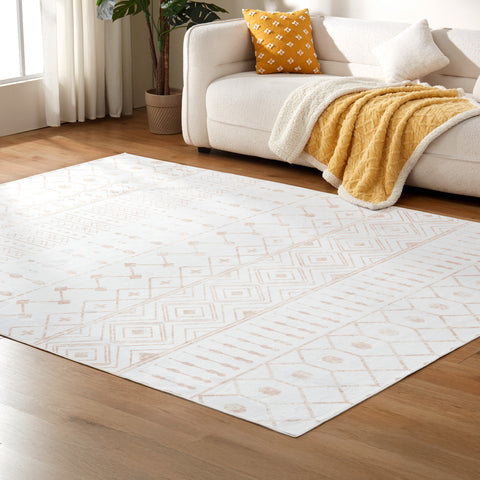 Sonive  Area Rug Carpet for Entryway, Machine Washable Water Resistant Low Pile Non Slip Door Mat, Soft Accent Carpet for Kitchen, Bathroom, Pet-Friendly Rug