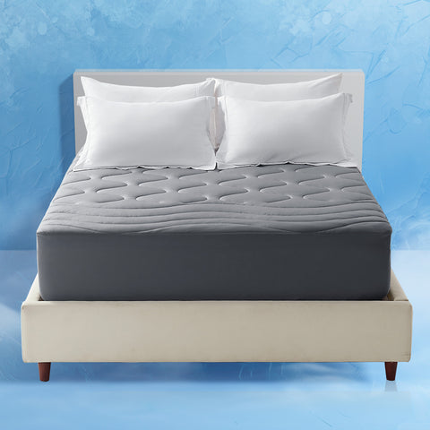 Sonive Cooling Mattress Pad, Dark Grey Breathable Machine Washable