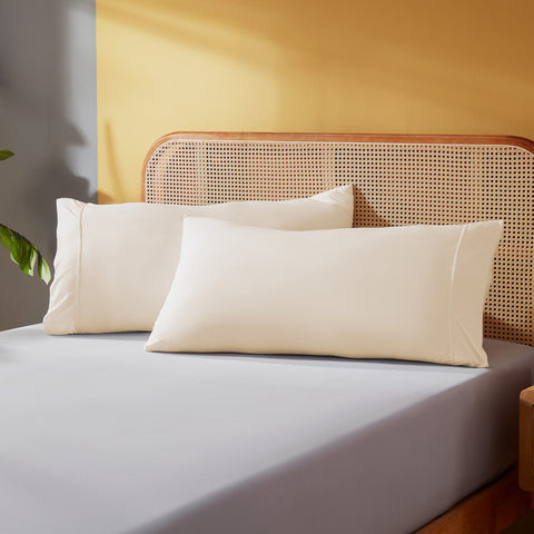 Sonive 2 Pack King Size Pillowcases 50x90 cm, 100% Brushed Microfiber Pillowcases for Hair and Skin, Super Soft and Cozy, Wrinkle, Fade, Stain Resistant