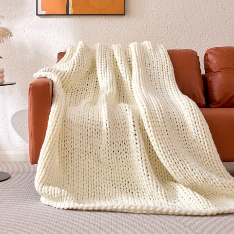 Sonive Acrylic Knit Throw Blanket Warm Soft Cozy Breathable