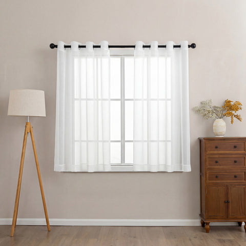 Linen style sheer curtain
