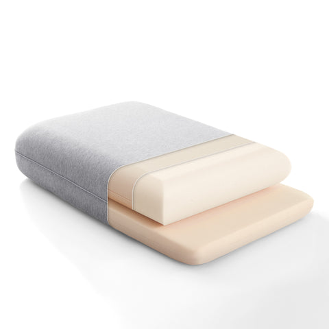 Sonive Memory Foam Pillow, Orthopaedic Cervical Pillow for Stomach, Back and Side Sleeper, Cooling Bed Pillow Grey