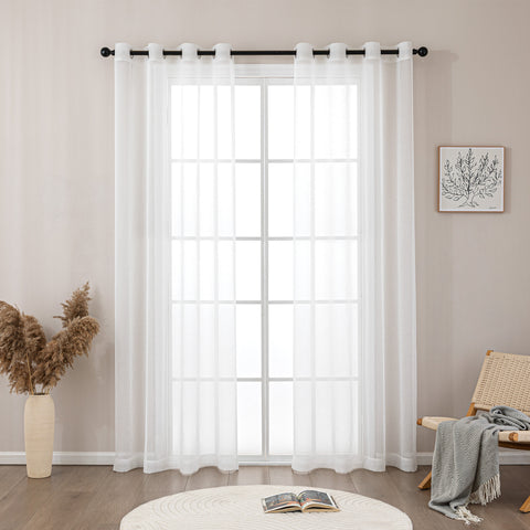 Linen style sheer curtain