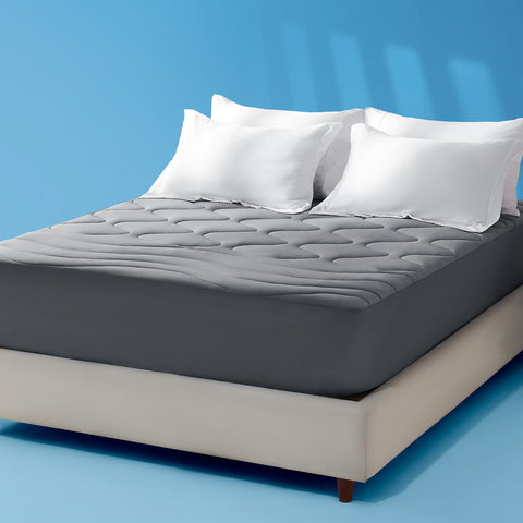 Sonive Cooling Mattress Pad, Dark Grey Breathable Machine Washable