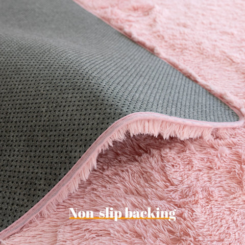 Sonive Fluffy Shaggy Area Rug, Washable Rug Modern Soft Large Neutral Non-Slip for Bedroom Dining Living Room