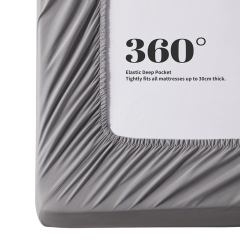 Sonive Fitted Sheet, - Deep Fitted Sheet, 30 cm Deep Brushed Microfiber Ultra Soft