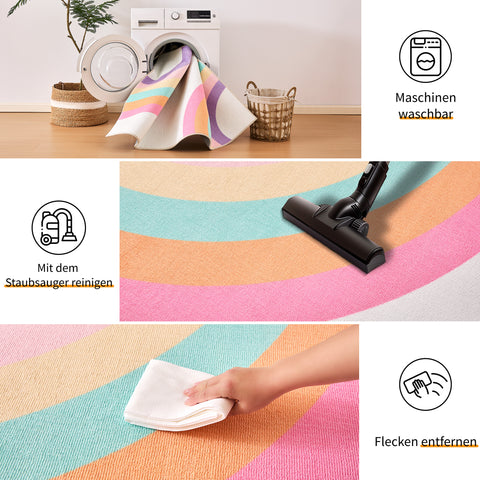 R2 Sonive Teppich Kinderteppich Junge Mädchen rutschfeste Krabbelmatte für Wohnzimmer, Schlafzimmer, Kinderzimmer
