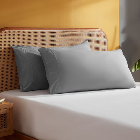 Sonive 2 Pack King Size Pillowcases 50x90 cm, 100% Brushed Microfiber Pillowcases for Hair and Skin, Super Soft and Cozy, Wrinkle, Fade, Stain Resistant