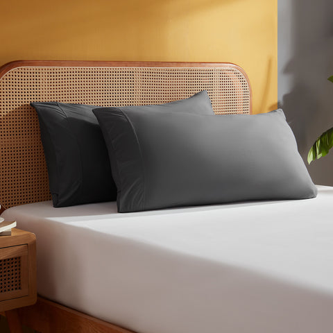 Sonive 2 Pack King Size Pillowcases 50x90 cm, 100% Brushed Microfiber Pillowcases for Hair and Skin, Super Soft and Cozy, Wrinkle, Fade, Stain Resistant