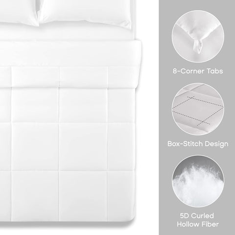 All Season Comforter Soft Fluffy Breathable Microfiber 200gsm Down Alternative Bedding Duvet Insert
