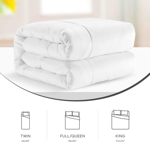 All Season Comforter Soft Fluffy Breathable Microfiber 200gsm Down Alternative Bedding Duvet Insert