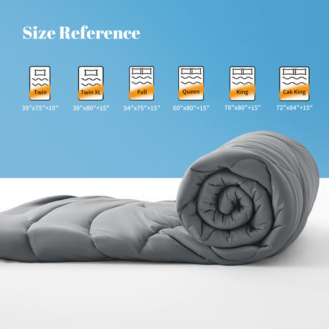 Sonive Cooling Mattress Pad, Dark Grey Breathable Machine Washable