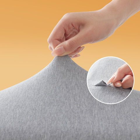 Sonive Nackenkissen Kopfkissen, Kissen Kopfkissen mit Baumwolle Kissenbezug aus Memory Foam für Kinder Mann Frau, Grau 58x38x10cm