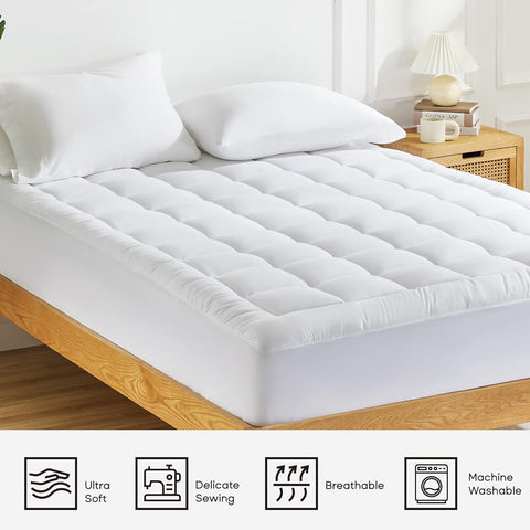 Quilted Mattress Pad White