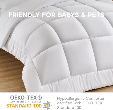 All Season Comforter Soft Fluffy Breathable Microfiber 200gsm Down Alternative Bedding Duvet Insert
