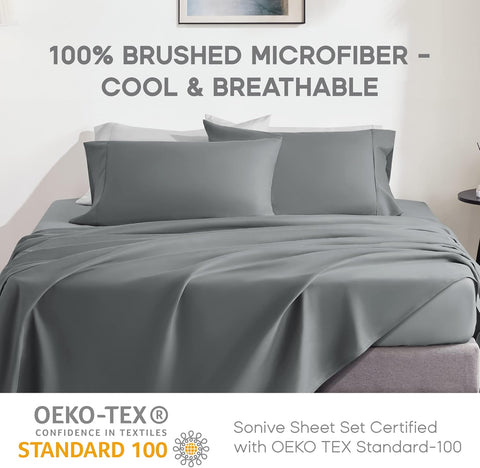 Microfiber Super Soft Sheets set 3-4 pcs with Pillowcase
