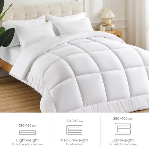 All Season Comforter Soft Fluffy Breathable Microfiber 200gsm Down Alternative Bedding Duvet Insert
