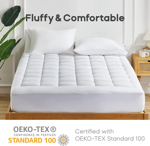 Quilted Mattress Pad White
