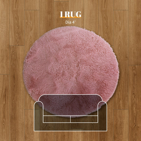 Sonive Fluffy Shaggy Area Rug, Washable Rug Modern Soft Large Neutral Non-Slip for Bedroom Dining Living Room