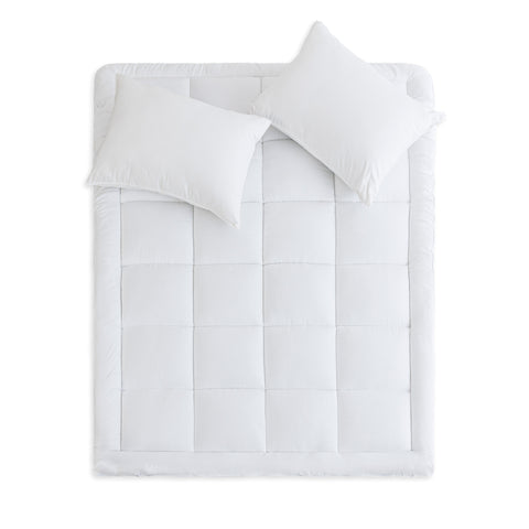 Pillow-Top Mattress Topper Ultra Thick Fluffy Soft Topper Box Quilted Mattress pad