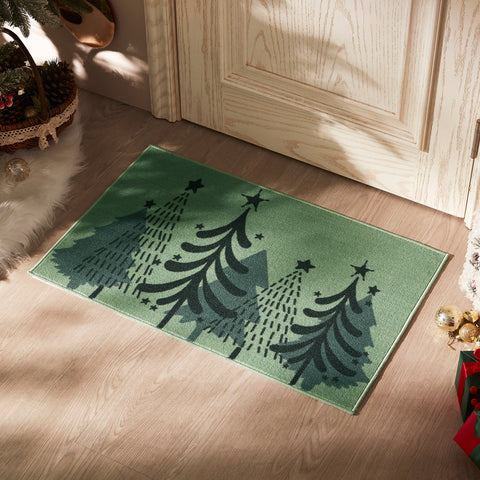 Sonive Fußmatte Außen Innen 50 x 80 cm, Fußabtreter mit Weihnachtsfeier Muster rutschfeste Schmutzfangmatte Türmatte waschbar Fußabtreter Eingangsteppich für Hund, Eingang, Haustür & Flur