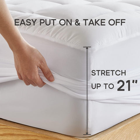Quilted Mattress Pad White