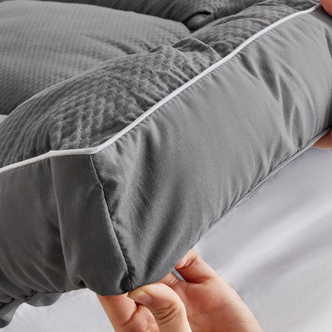 Pillow-Top Mattress Topper Ultra Thick Fluffy Soft Topper Box Quilted Mattress pad