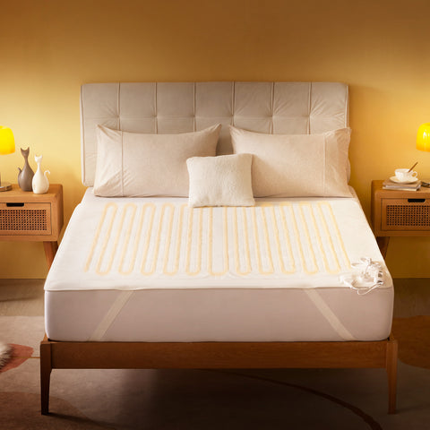 Sonive Electric Blanket  3 Different Heat Settings, Fitted Heated Mattress Cover with Overheat Protection, Uniform Heating, Machine Washable