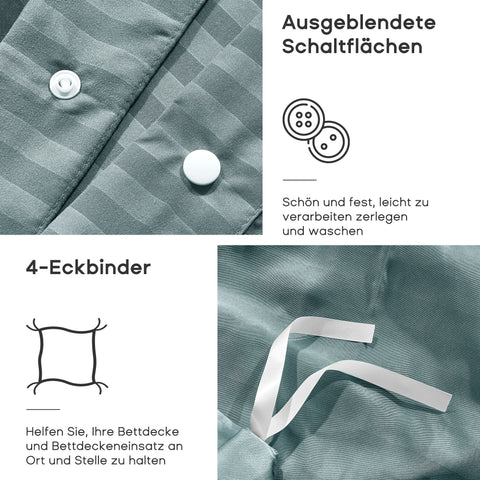 Sonive Deluxe Mikrofaser Bettbezug-Set mit Kissenbezug