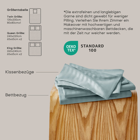 Sonive Deluxe Mikrofaser Bettbezug-Set mit Kissenbezug