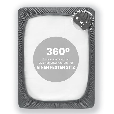 Waterproof Mattress Protector, Soft Mattress Topper-Grey
