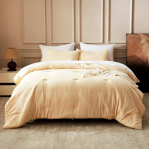 Sonive Washed Comforter Set - 2 Pieces Soft Luxury Cationic Dyeing Bedding Sets, Breathable Wrinkle Bed Sets