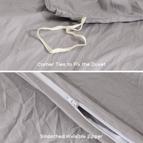 Sonive Washed Duvet Cover Sets 2-3 Piece, Soft and Cozy, Washed Textured Wrinkled Design