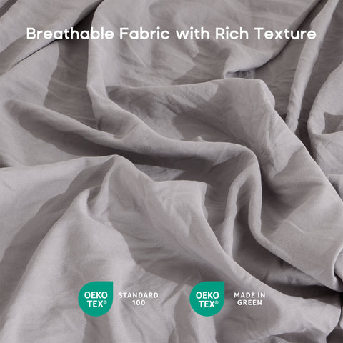 Sonive Washed Duvet Cover Sets 2-3 Piece, Soft and Cozy, Washed Textured Wrinkled Design