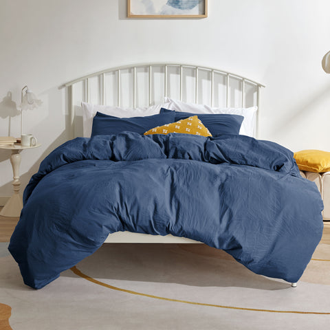 Sonive Washed Duvet Cover Sets 2-3 Piece, Soft and Cozy, Washed Textured Wrinkled Design