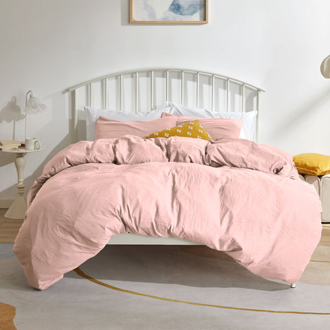 Sonive Washed Duvet Cover Sets 2-3 Piece, Soft and Cozy, Washed Textured Wrinkled Design
