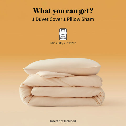 Sonive Washed Comforter Set - 2 Pieces Soft Luxury Cationic Dyeing Bedding Sets, Breathable Wrinkle Bed Sets