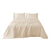 Sonive Flannel Sheet Set, 4 Pcs 140 GSM Brushed Flannel Elastic Fitted Soft & Cozy Bed Sheets Set with Deep Pocket