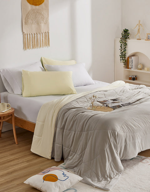 Sonive Reversible Cooling Jersey Summer Comforter for Hot Sleeper
