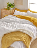 Sonive Luxury Seersucker Comforter Set 3-Pics