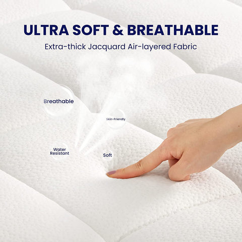 Sonvie Waterproof Jacquard Air Mattress Pad
