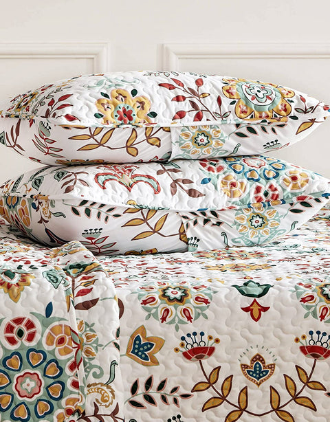 Sonive Classic Floral Printed Quilt Set